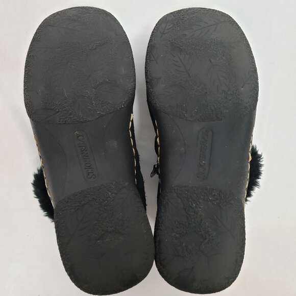 St John's Bay Women's Black Ankle Snow Boots Faux Fur Sz 6M EXCELLENT CONDITION! - Picture 8 of 8